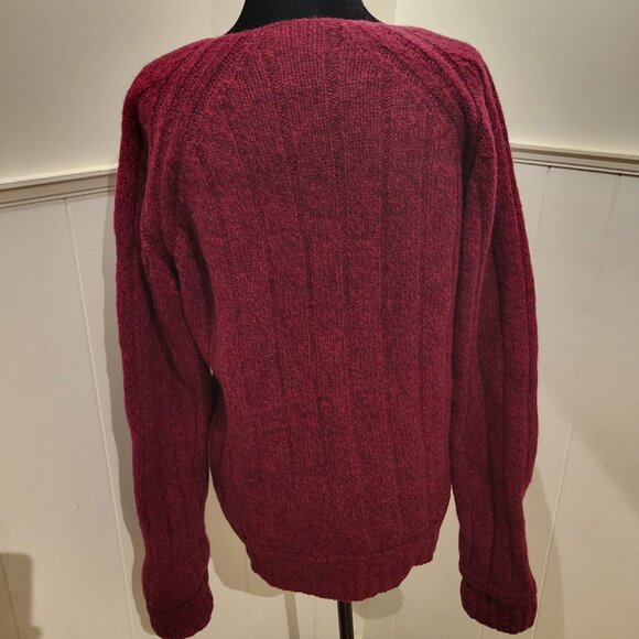 Red cable knit wool diesel sweater - Picture 6 of 6
